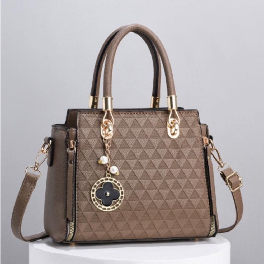 Women’s Brown Structured Handbag with Shoulder Strap | Elegant & Versatile Purse